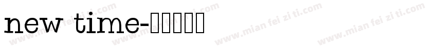 new time字体转换